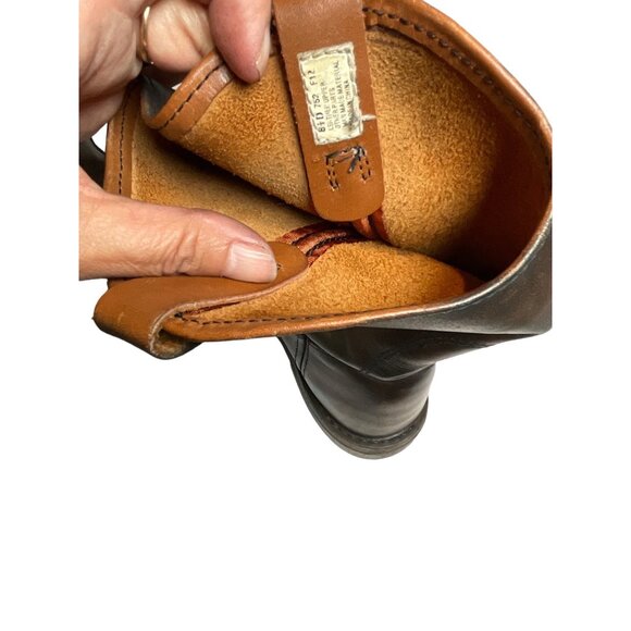 Vtg. Mason Boot Brown Leather Cowboy Boots Rugged Western Style Mens Sz 8.5 D - Picture 7 of 9